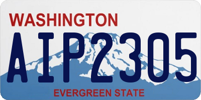 WA license plate AIP2305