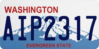 WA license plate AIP2317
