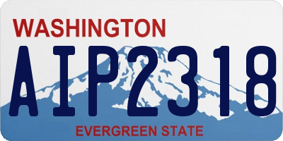 WA license plate AIP2318