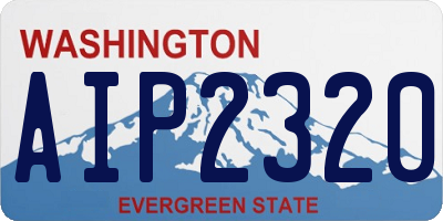 WA license plate AIP2320