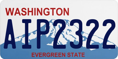 WA license plate AIP2322