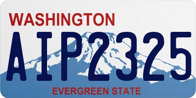 WA license plate AIP2325