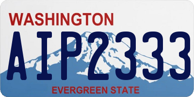 WA license plate AIP2333