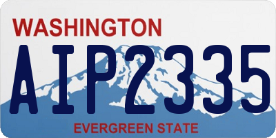 WA license plate AIP2335
