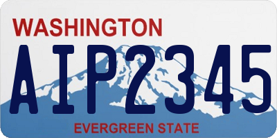 WA license plate AIP2345