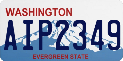 WA license plate AIP2349