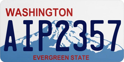 WA license plate AIP2357