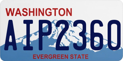 WA license plate AIP2360