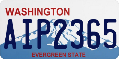 WA license plate AIP2365