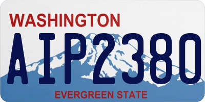 WA license plate AIP2380