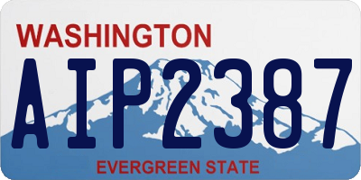 WA license plate AIP2387