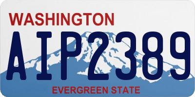 WA license plate AIP2389