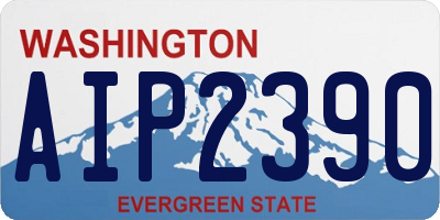 WA license plate AIP2390