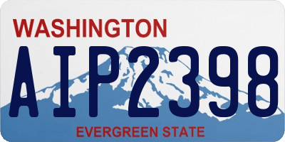 WA license plate AIP2398