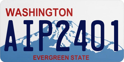 WA license plate AIP2401