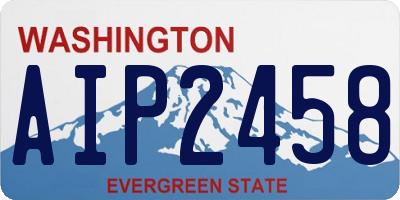 WA license plate AIP2458