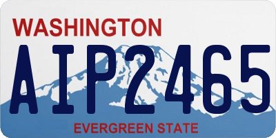 WA license plate AIP2465