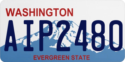 WA license plate AIP2480