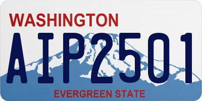WA license plate AIP2501