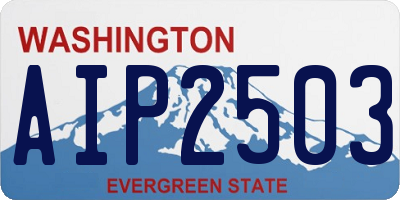 WA license plate AIP2503