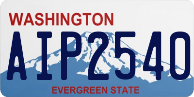 WA license plate AIP2540