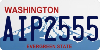 WA license plate AIP2555