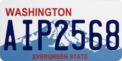 WA license plate AIP2568