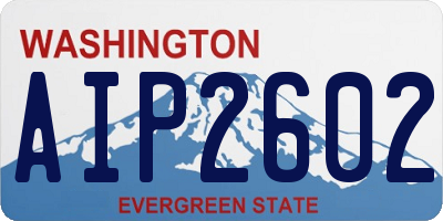 WA license plate AIP2602