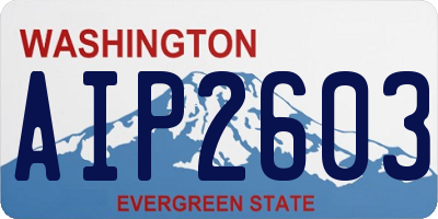 WA license plate AIP2603