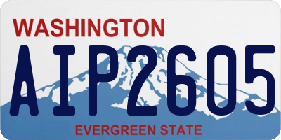 WA license plate AIP2605