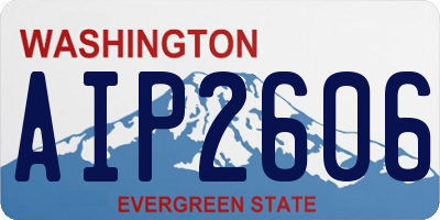 WA license plate AIP2606