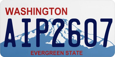 WA license plate AIP2607