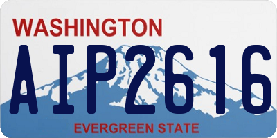WA license plate AIP2616