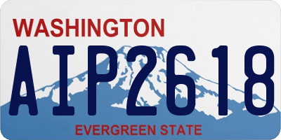 WA license plate AIP2618