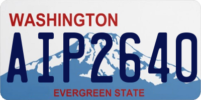 WA license plate AIP2640