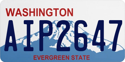 WA license plate AIP2647