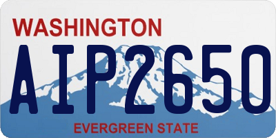 WA license plate AIP2650