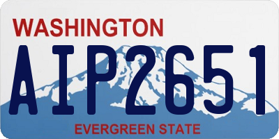 WA license plate AIP2651