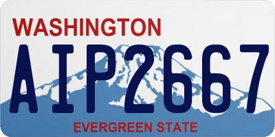 WA license plate AIP2667
