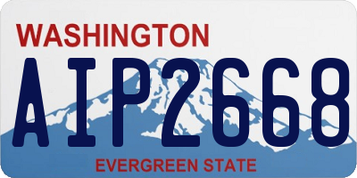 WA license plate AIP2668