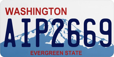 WA license plate AIP2669
