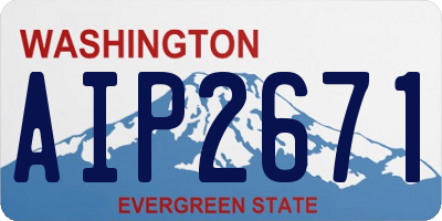 WA license plate AIP2671