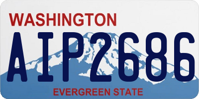 WA license plate AIP2686