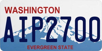 WA license plate AIP2700