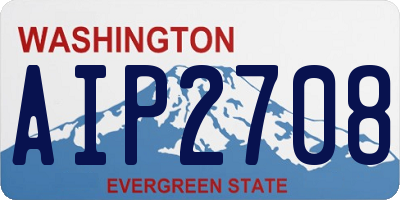 WA license plate AIP2708
