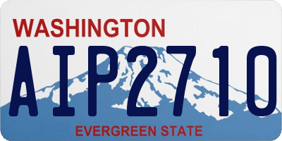 WA license plate AIP2710