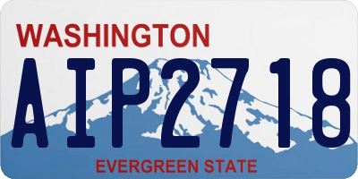 WA license plate AIP2718