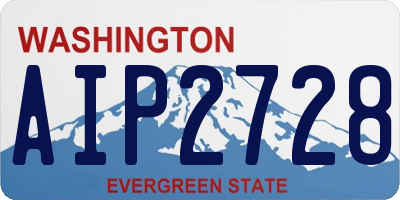 WA license plate AIP2728