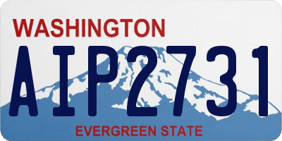 WA license plate AIP2731