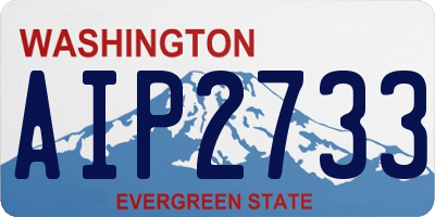 WA license plate AIP2733